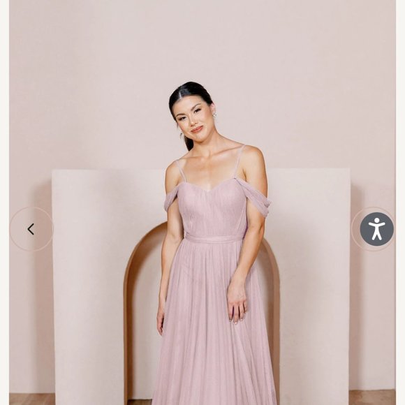 Revelry Rosalie tulle convertible dress in dusty quartz - Picture 3 of 7